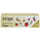 Compostable & Biodegradable 4L Food and Freezer Bags - 25
