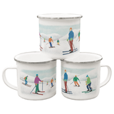 Skiing Enamel Mug
