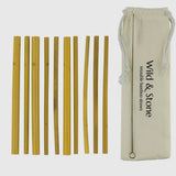 Reusable Bamboo Straws, Pack of 10