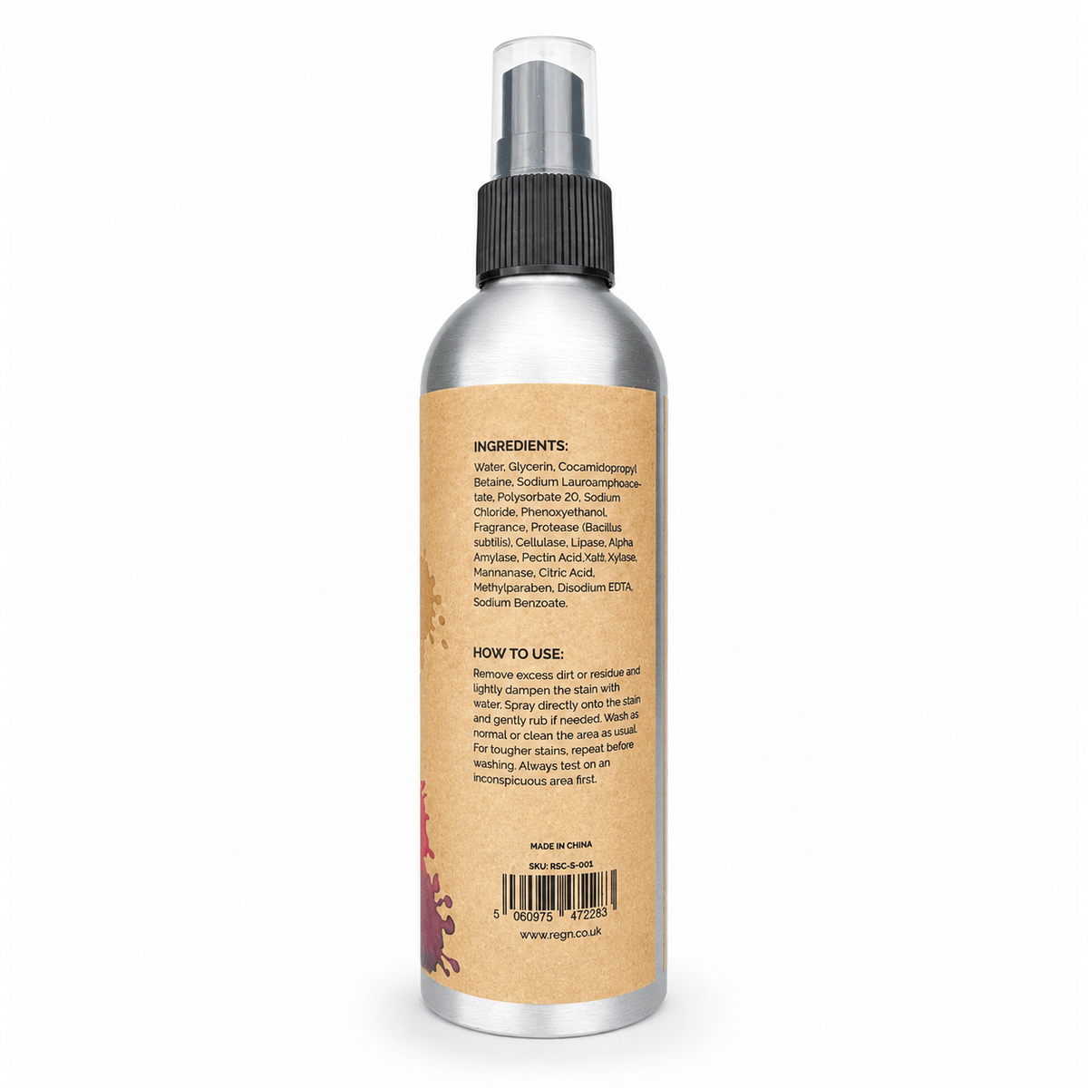 Fabric Stain Cleaner Spray 200ml | Plant-Based Pre-Wash Stain Remover