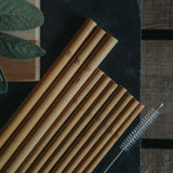 Reusable Bamboo Straws, Pack of 10