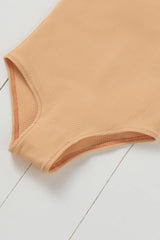 Peach Ribbed Kids Swimsuit