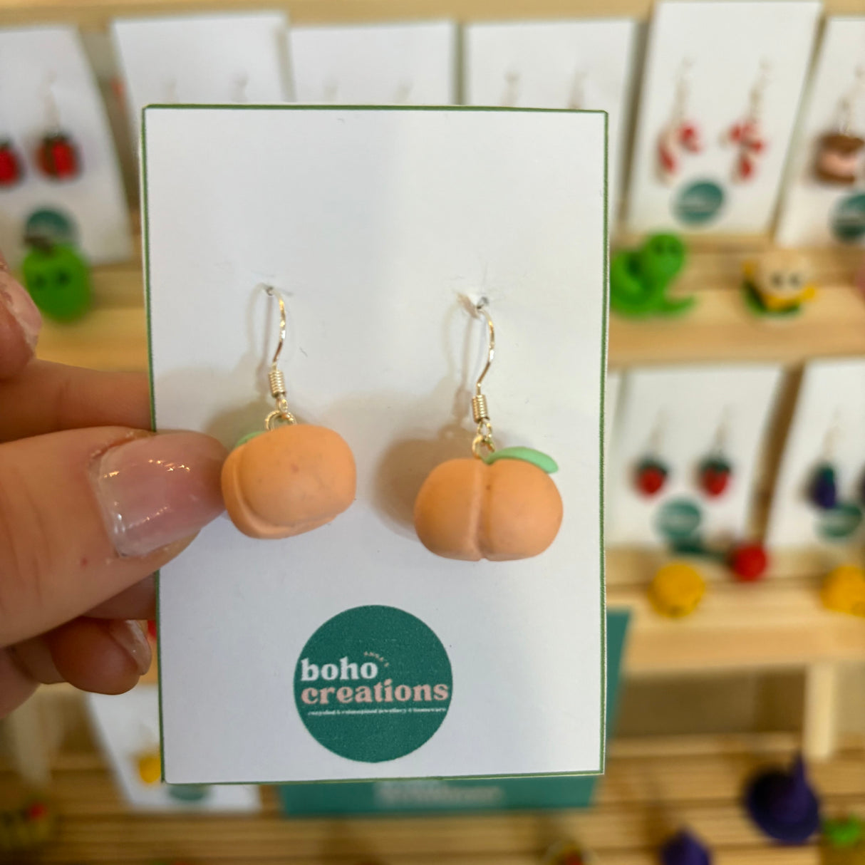 Boho Creations Peaches Handmade Earrings
