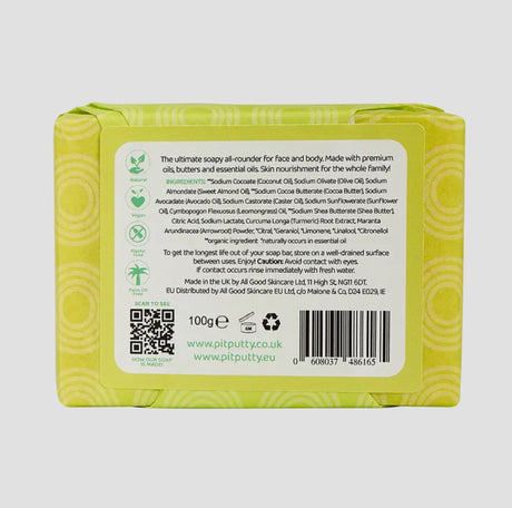 Lemongrass Soap Bar, Soapy Suds 100gr