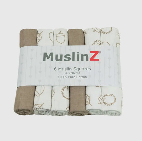 MuslinZ 6 Pack Muslin Squares 70x70cm