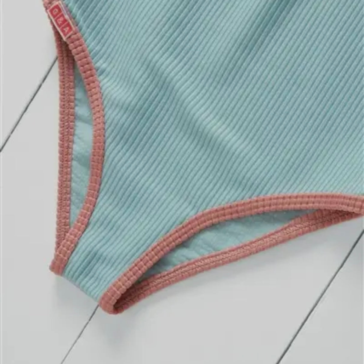 Grass & Air Ribbed Kids Long Sleeve Swimsuit