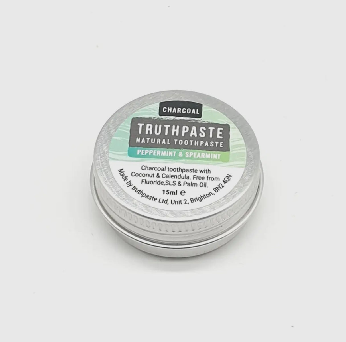 Truthpaste Charcoal: Peppermint & Spearmint (100ml)