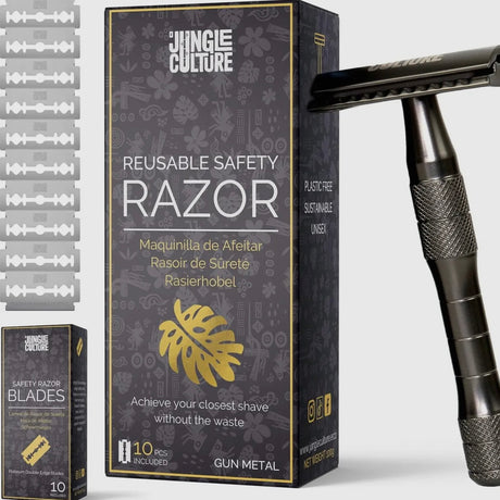 Metallic Safety Razor - Thick Handle