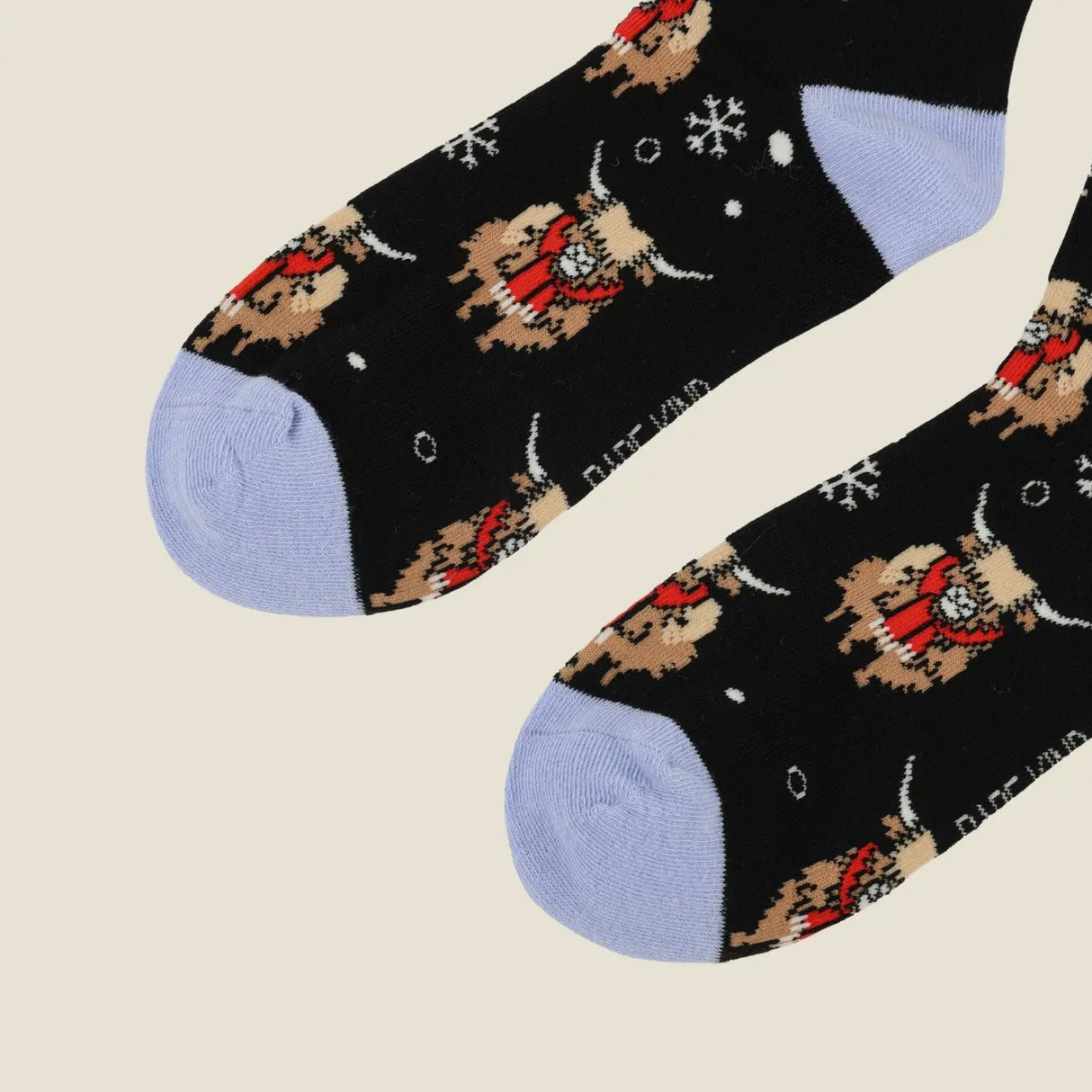 Save the Christmas Highland Cow Bamboo Socks