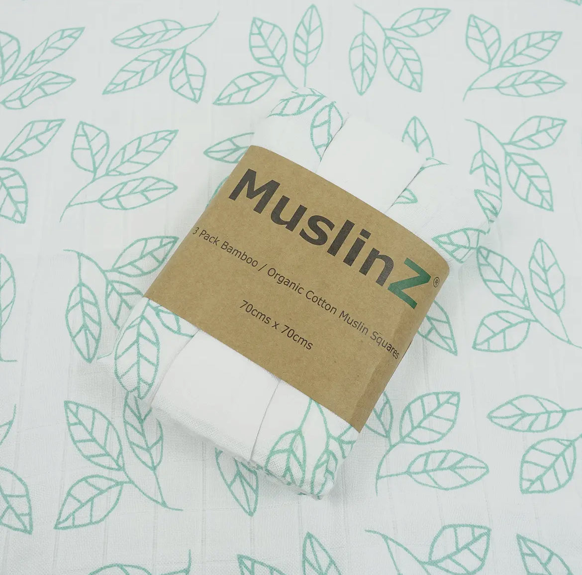 MuslinZ 3 Pack Bamboo/Organic Cotton Muslin Squares