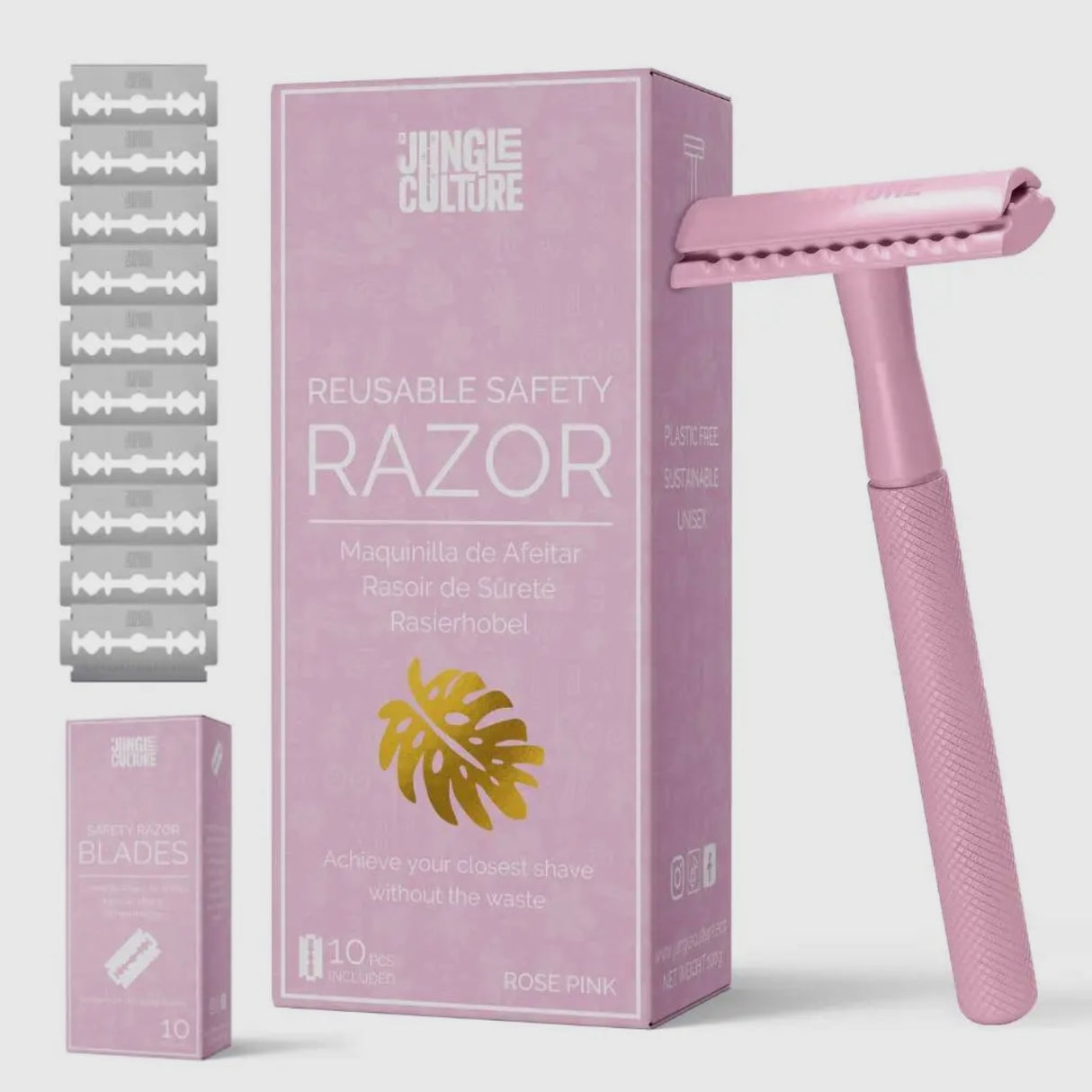 Diamond Grip Jungle Culture Safety Razors | Includes 10x Razor Blades