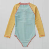 Grass & Air Ribbed Kids Long Sleeve Swimsuit