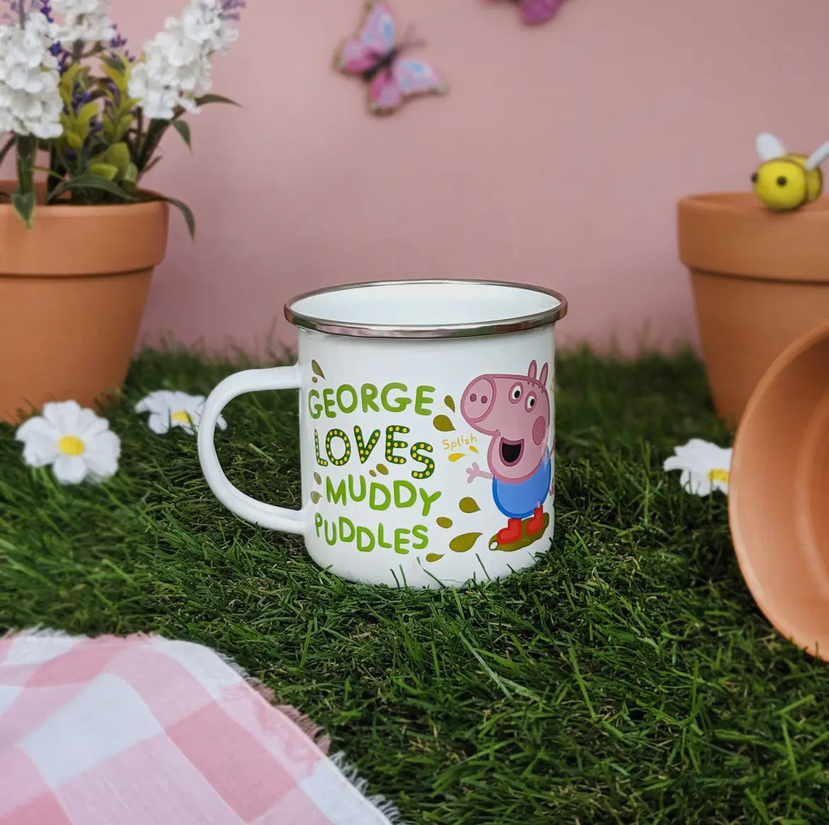 George Pig Dinosaur Enamel Mug