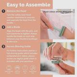 Metallic Safety Razor - Thick Handle