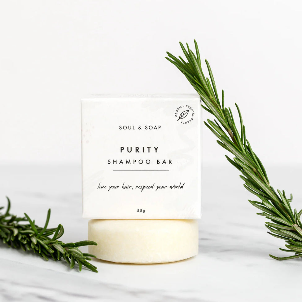 Soul & Soap - Purity Solid Shampoo Bar for Sensitive Scalps