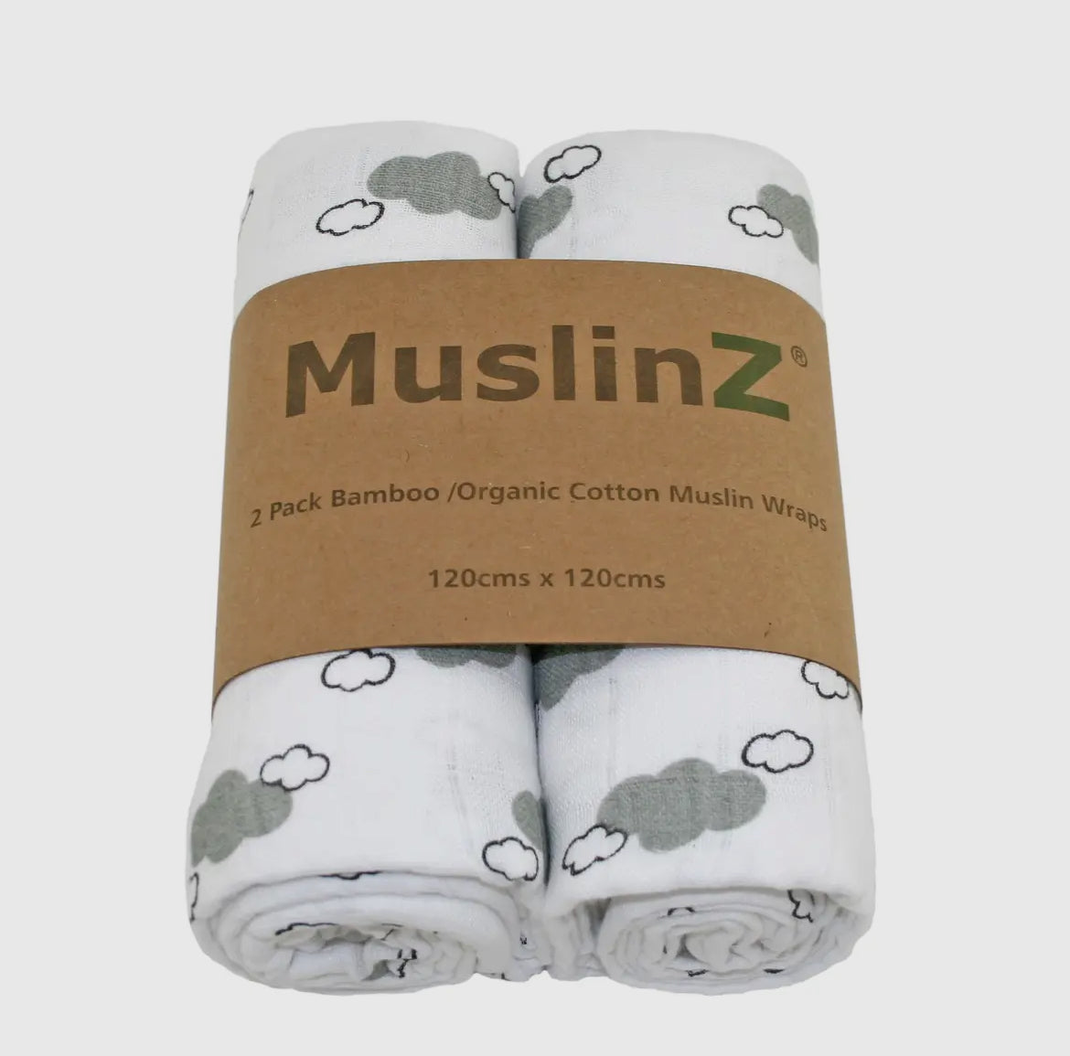 MuslinZ Bamboo/Organic Cotton Muslin Swaddle 120x120cm