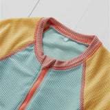 Grass & Air Ribbed Kids Long Sleeve Swimsuit