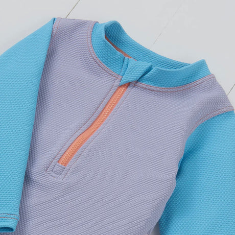 Grass & Air Ribbed Kids Long Sleeve Swimsuit