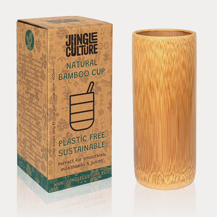 Natural Bamboo Drinking Cups 500ml