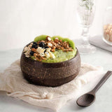 Geometric Pattern Coconut Bowl & Spoon