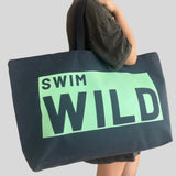 Jumbo Swim Wild Bag - Navy & Mint