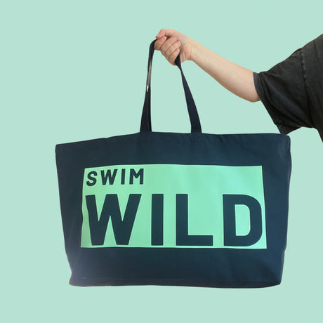 Jumbo Swim Wild Bag - Navy & Mint