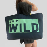 Jumbo Swim Wild Bag - Navy & Mint