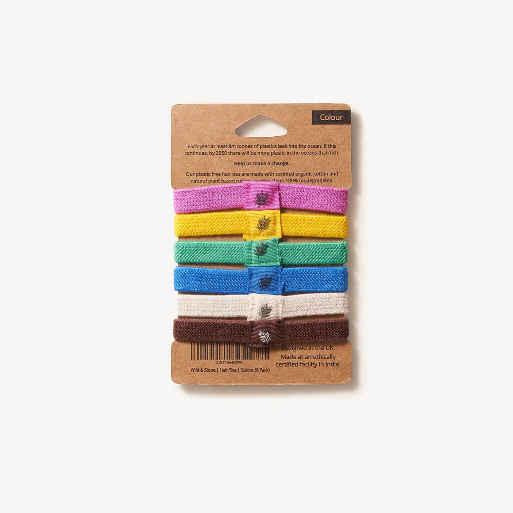 Plastic Free Hair Ties - 6 Pack