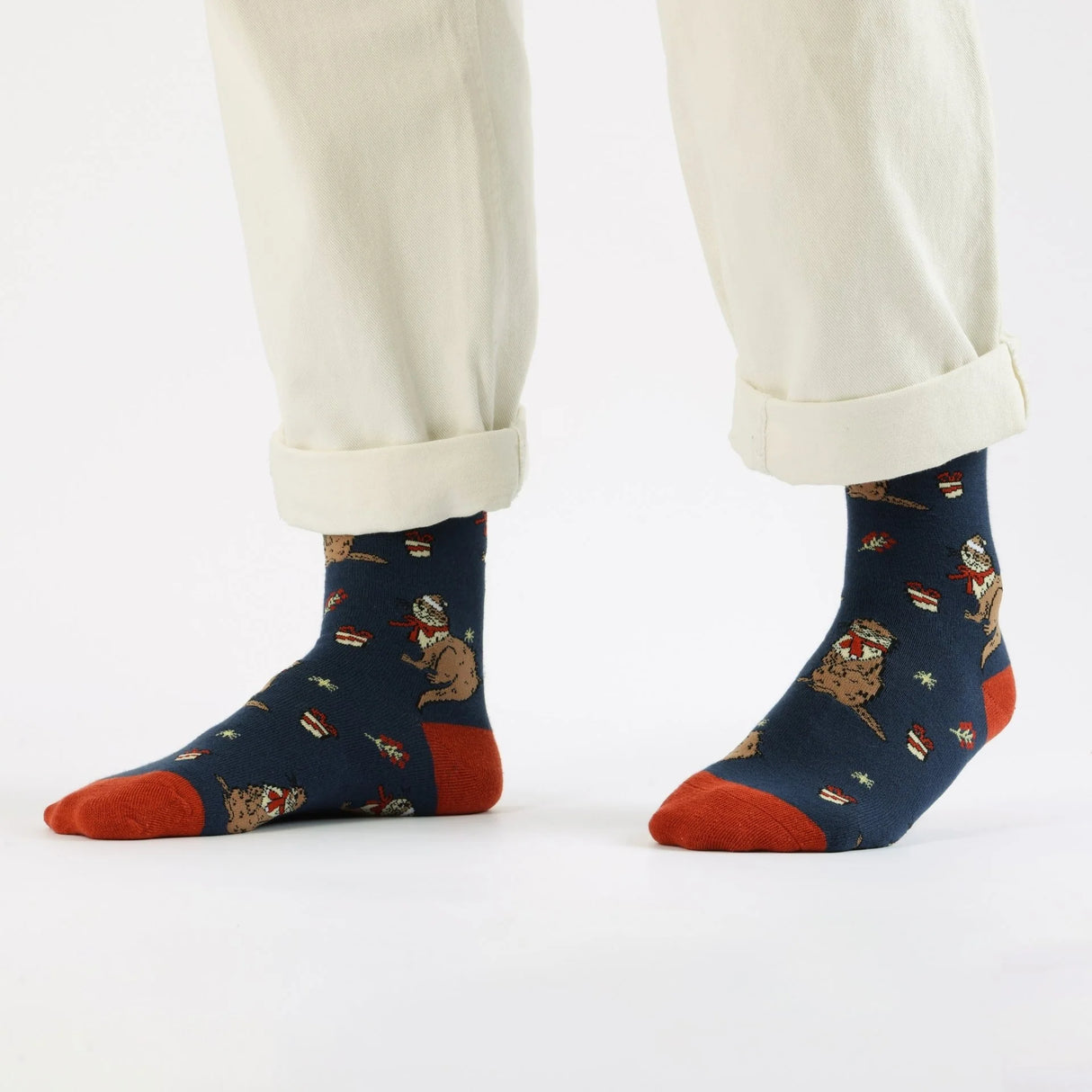 Save the Christmas Otter Bamboo Socks