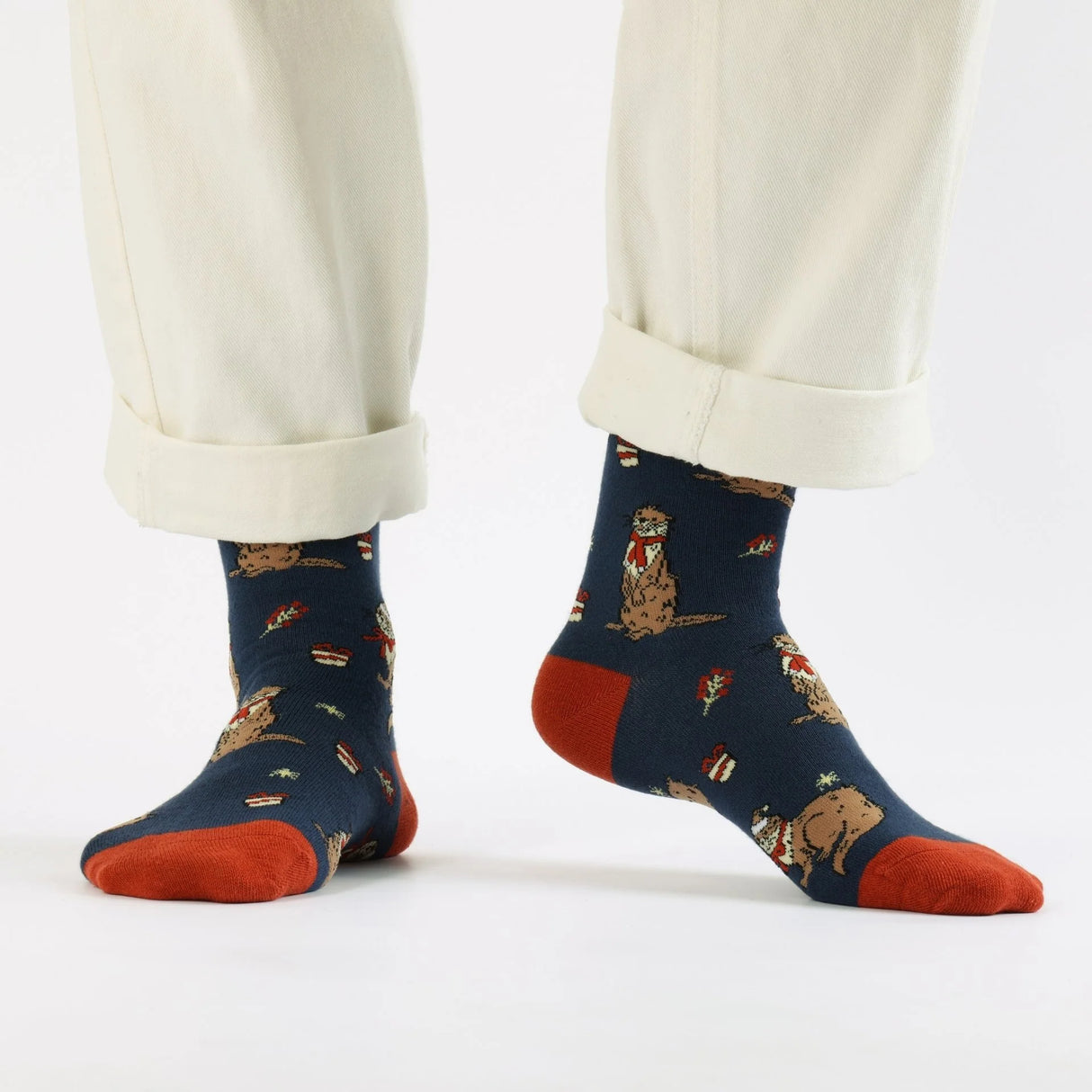 Save the Christmas Otter Bamboo Socks
