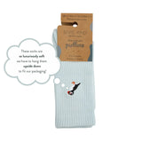 Save the Puffin Ribbed Bamboo Socks