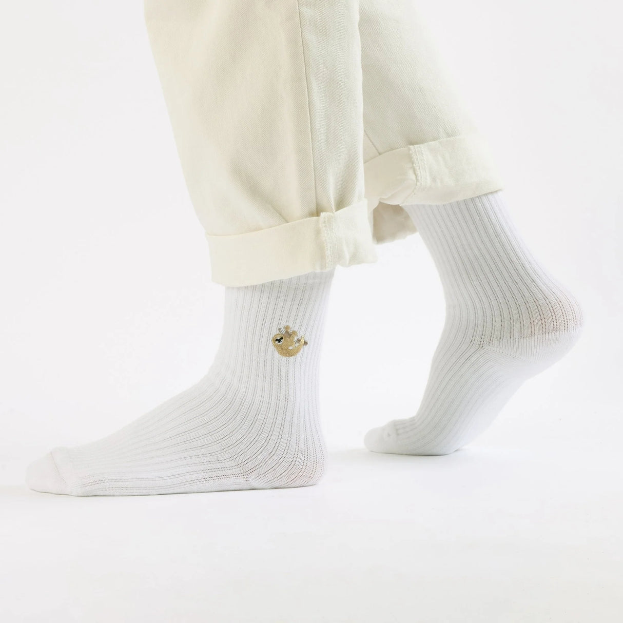 Save the Sloth Ribbed Bamboo Socks