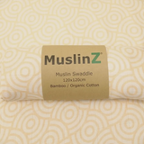 MuslinZ Bamboo/Organic Cotton Muslin Swaddle 120x120cm