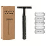 Metallic Safety Razor with 5 Blades