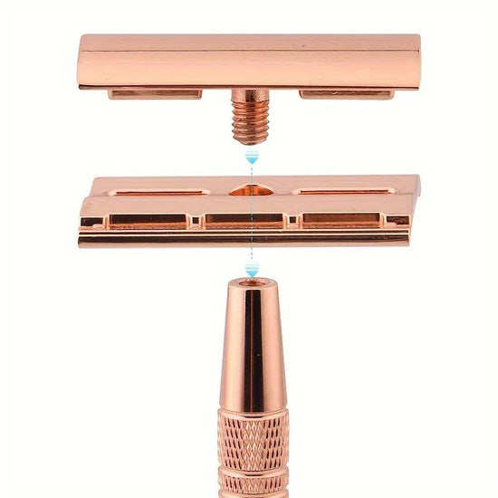 Metallic Safety Razor with 5 Blades