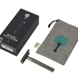 Reusable Safety Razor with Natural Jute Travel Bag