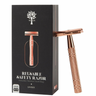 Reusable Safety Razor with Natural Jute Travel Bag