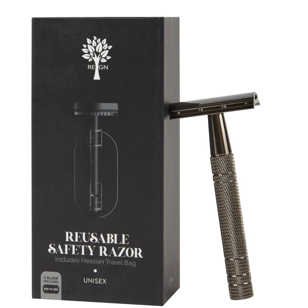 Reusable Safety Razor with Natural Jute Travel Bag – Fox & Marsh