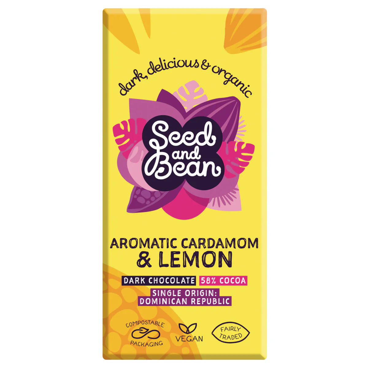 Seed and Bean - 58% Dark Lemon and Cardamom 75gr