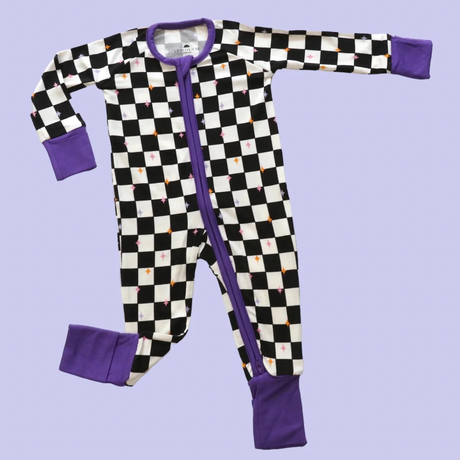 Lighthouse Kids Bamboo Baby Pajamas - Double Zipper - Longies