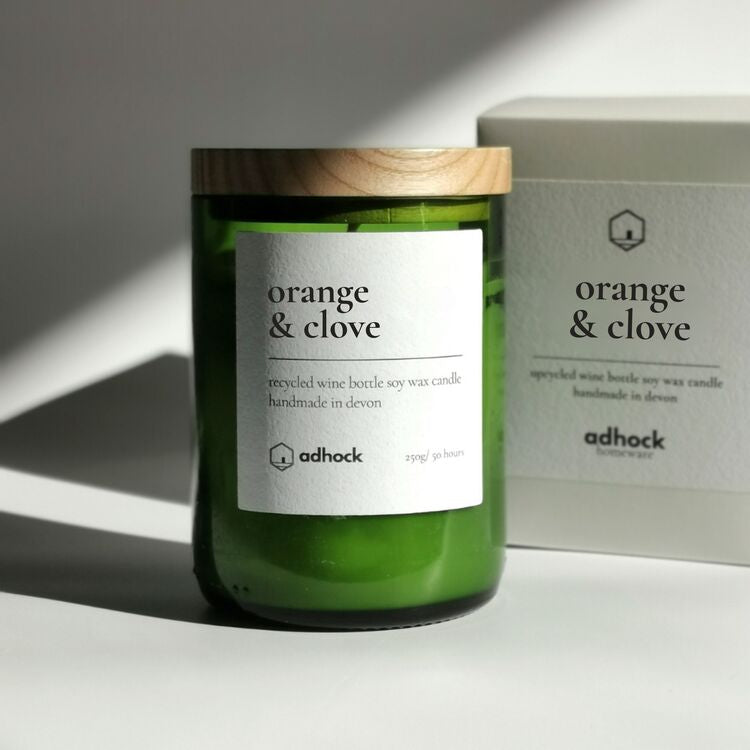 Orange & Clove Wine Bottle Candle