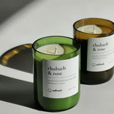 Rhubarb & Rose Wine Bottle Candle