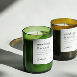 Wood Sage & Sea Salt Wine Bottle Candle