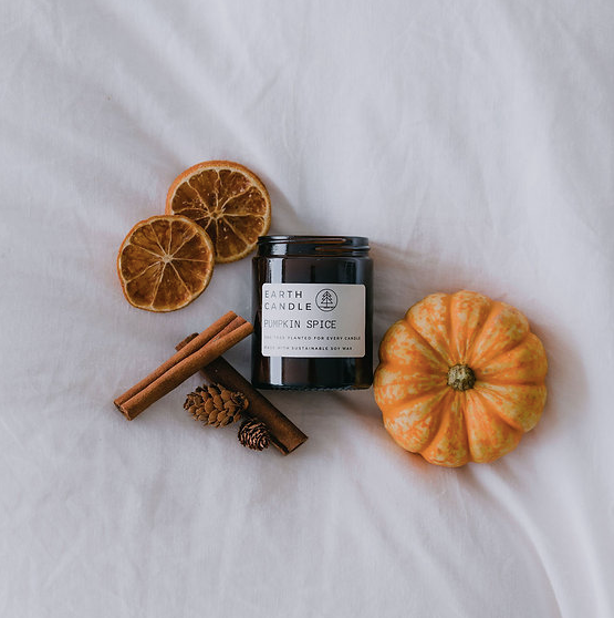 Earth Candle Co Pumpkin Spice Cotton Wick Candle