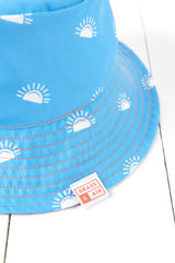 Cornflower Blue and Lavender Reversible Sun Hat
