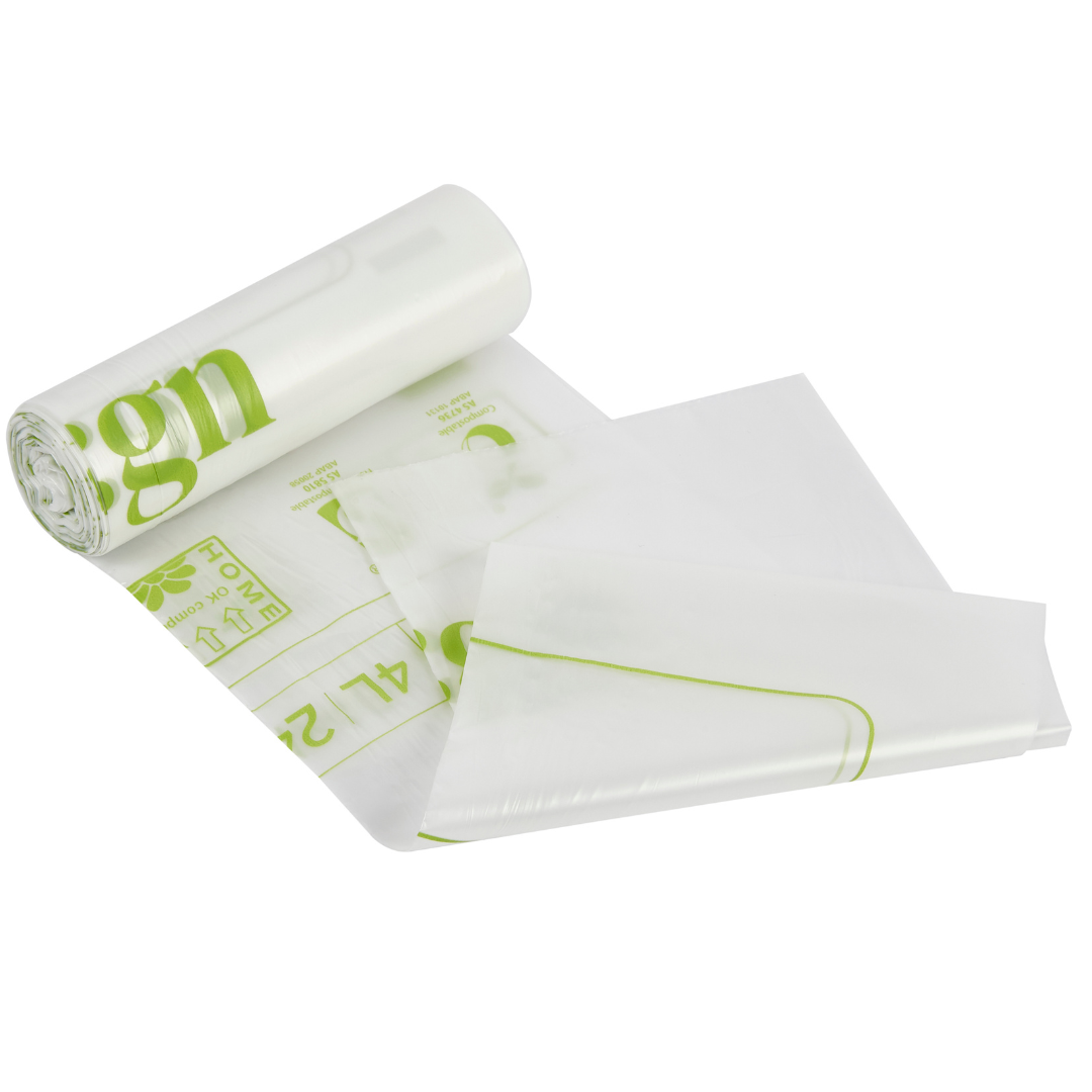 Compostable & Biodegradable 6L Food and Freezer Bags - 25