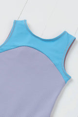 Lavender Ribbed Kids Swimsuit