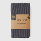 Hand Towels, 100% Organic Cotton, Slate Grey
