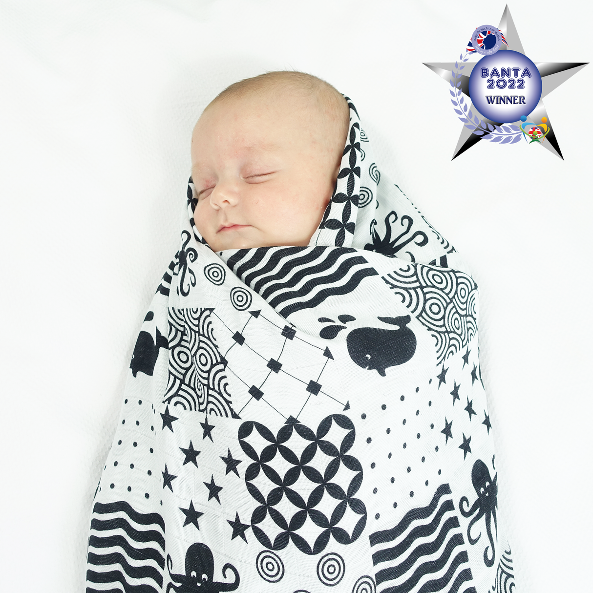 MuslinZ Bamboo/Organic Cotton Muslin Swaddle 120x120cm