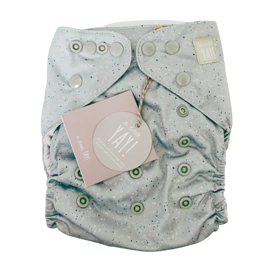 A Little Yay Pocket Nappy - Speckled Mint